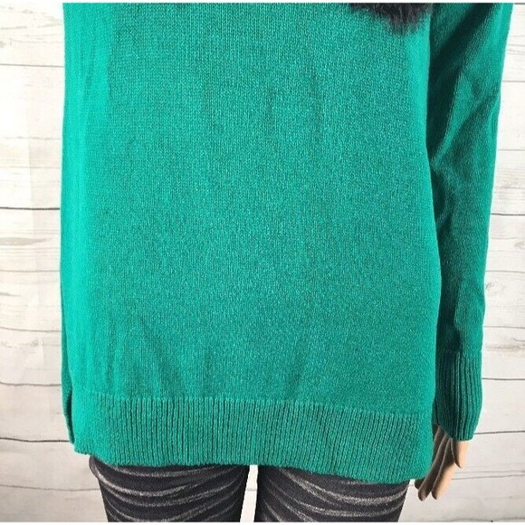 Copper Key Mustache Sweater Small Dark Teal Green 100% Cotton Funny Design - Picture 8 of 12
